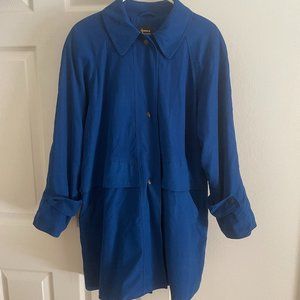 Dennis Basso Women's Royal Blue Coat Size S